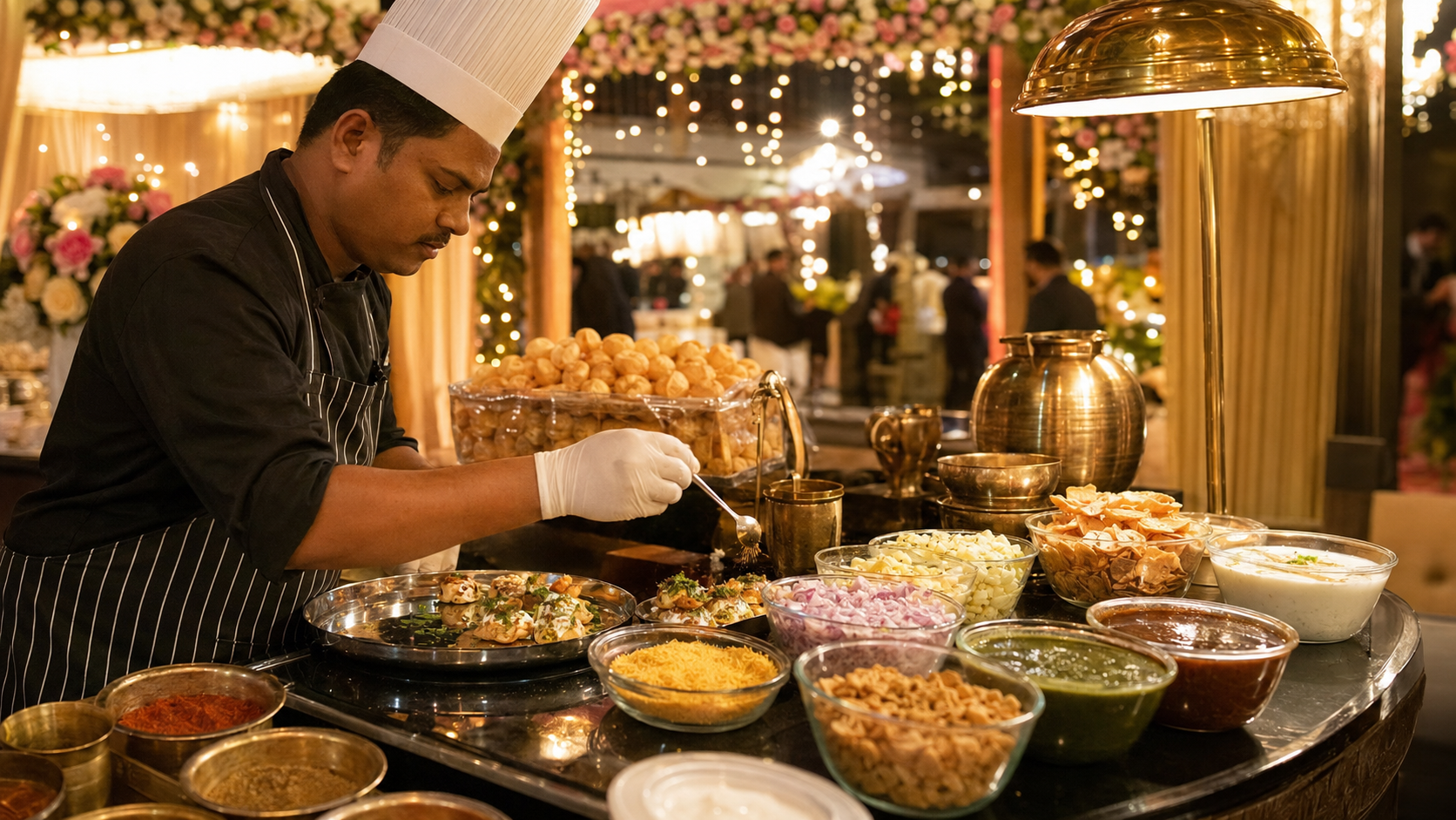 Vegetarian Indian wedding menu for 100 guests