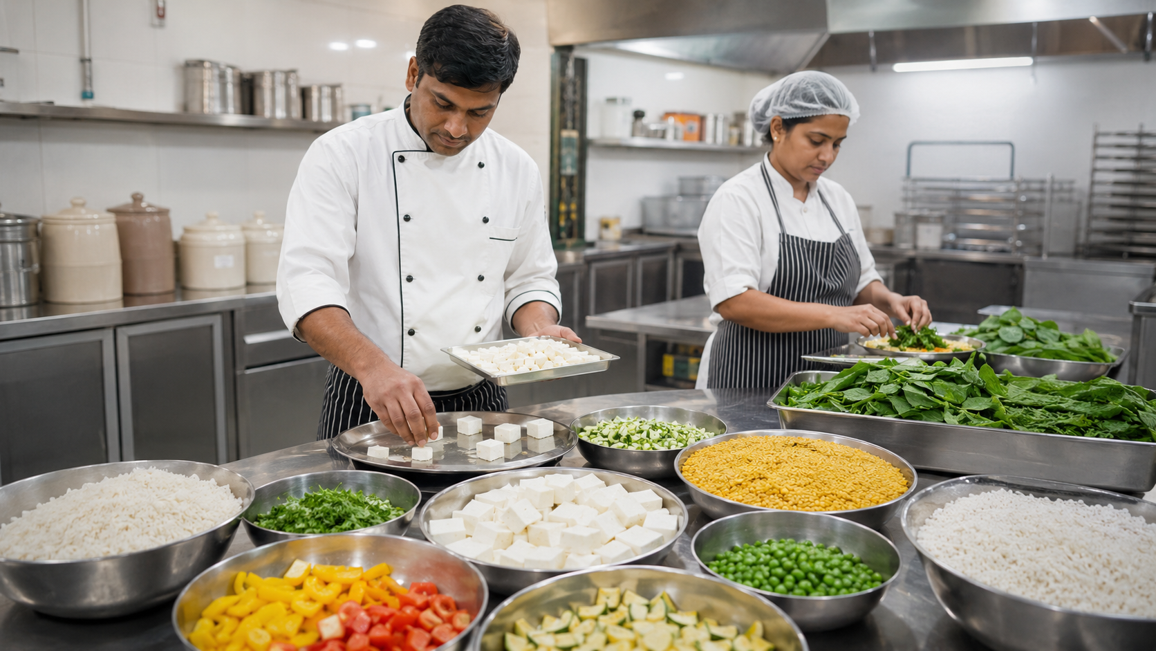 Vegetarian live food counter at an Indian event in Dehradun