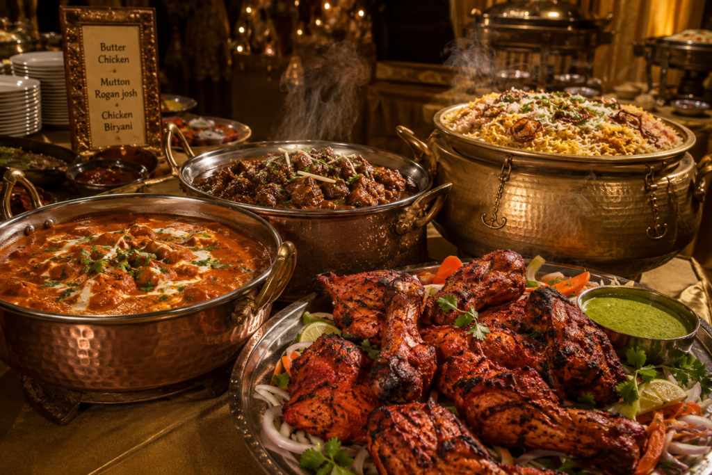 non veg catering rates per plate in Dehradun - butter chicken and biryani buffet