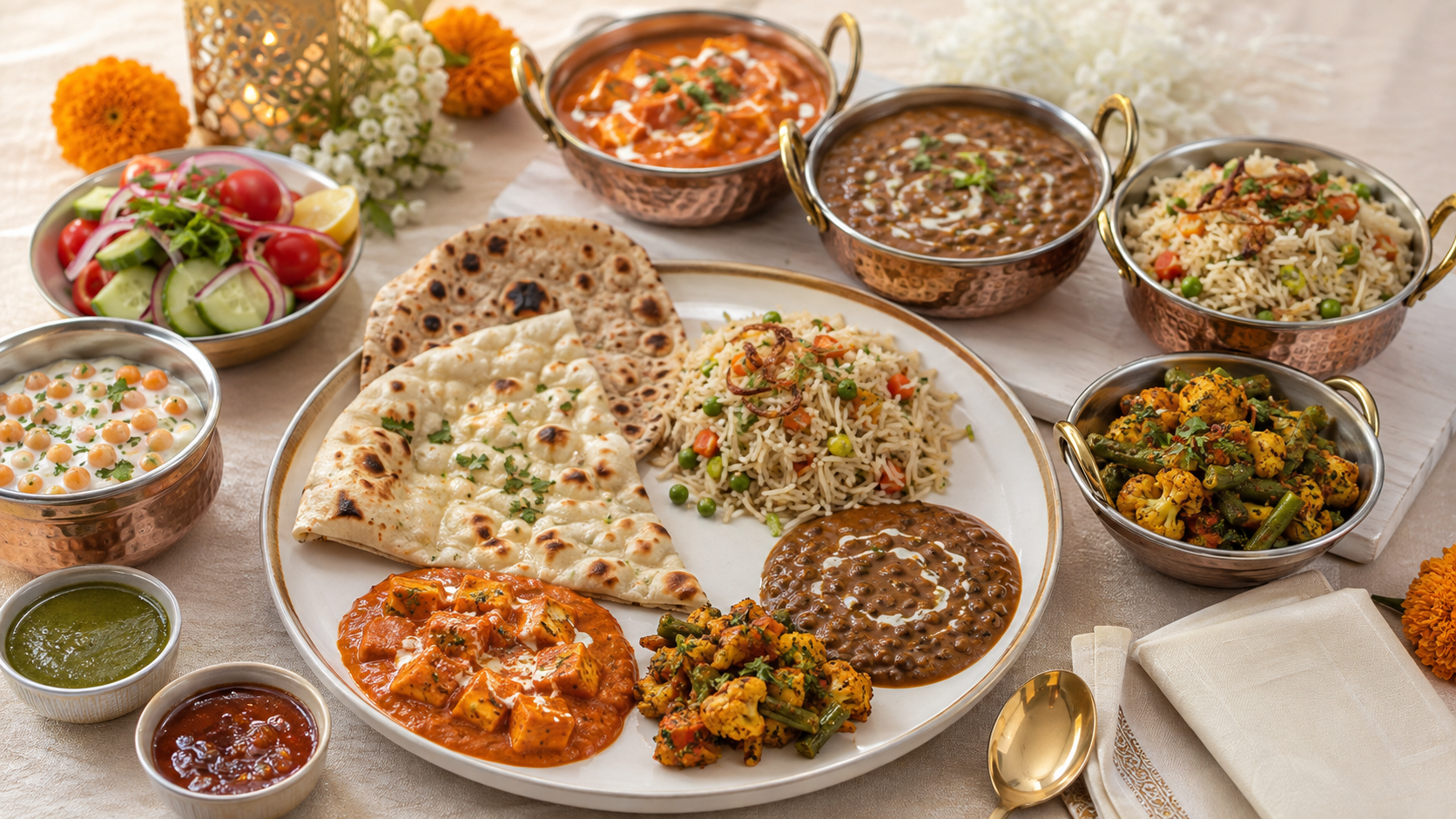 North Indian wedding lunch menu vegetarian dishes