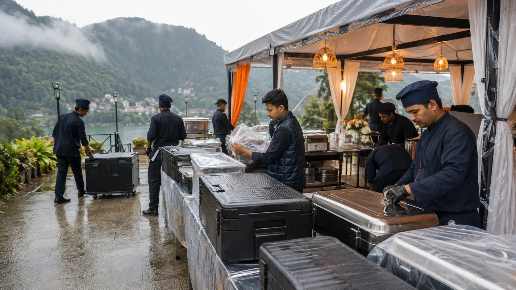 Professional destination wedding catering logistics in Nainital
