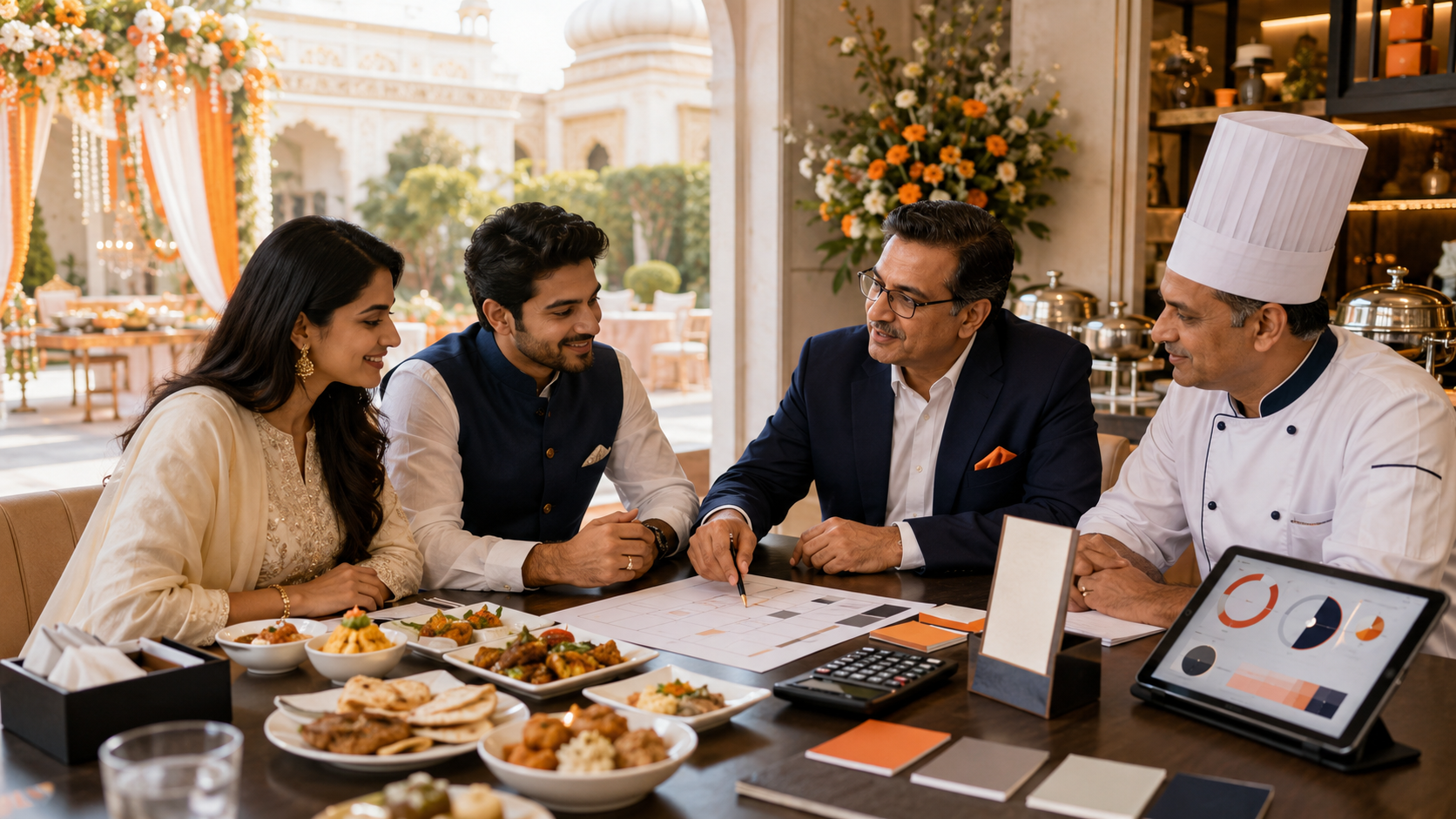Wedding catering price consultation and Indian menu cost planning